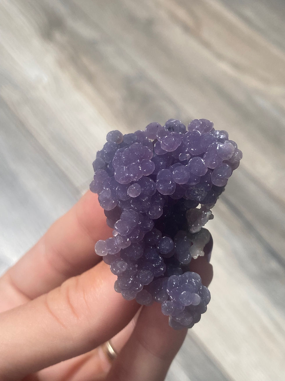 Thumbnail: Very Sparkly Grape Agate Botrioidal Chalcedony Clusters