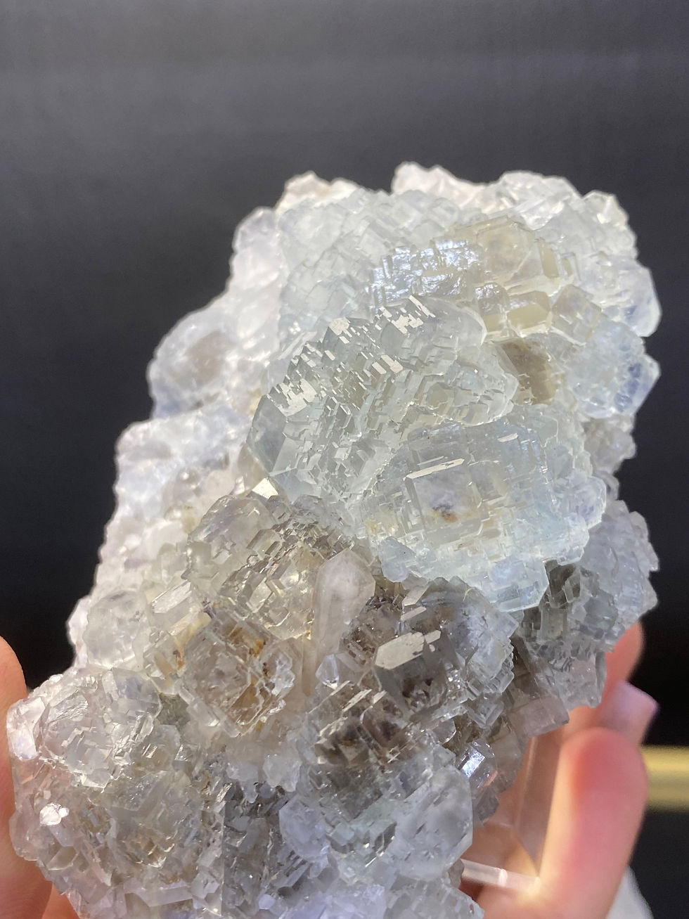Thumbnail: High Quality Cubic Blue Fluorite cluster From Yindu, China with good Clarity