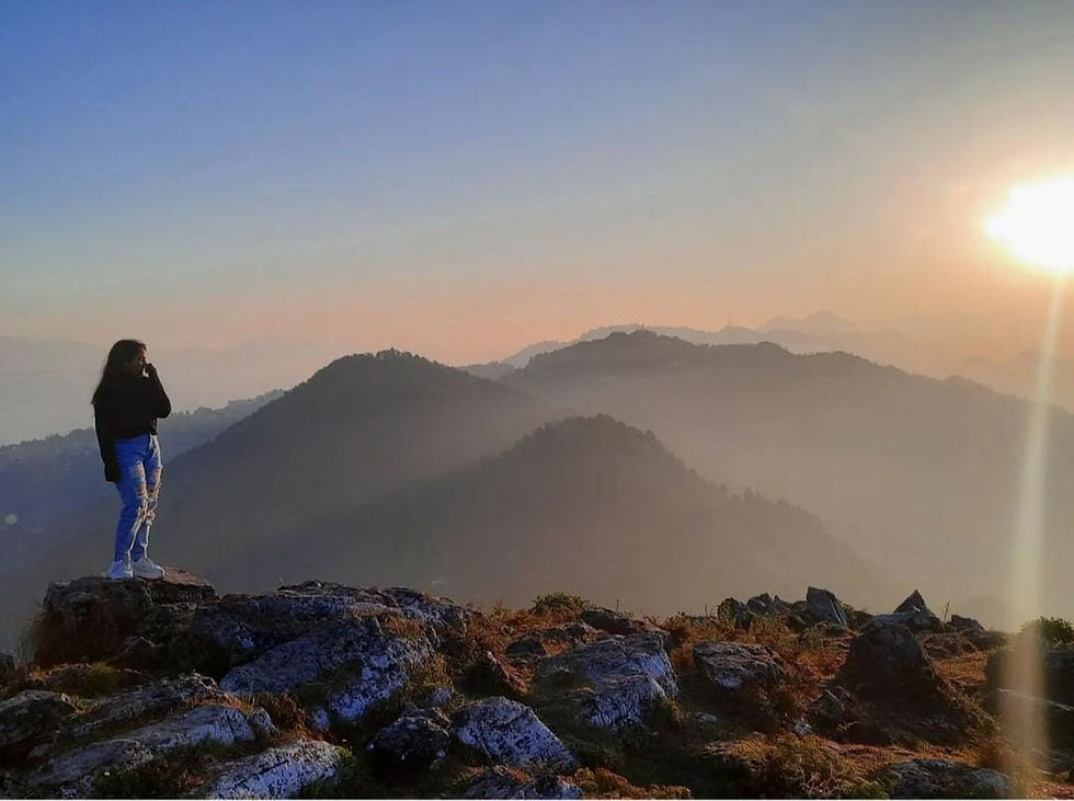the sunrise point Mussoorie George Everest