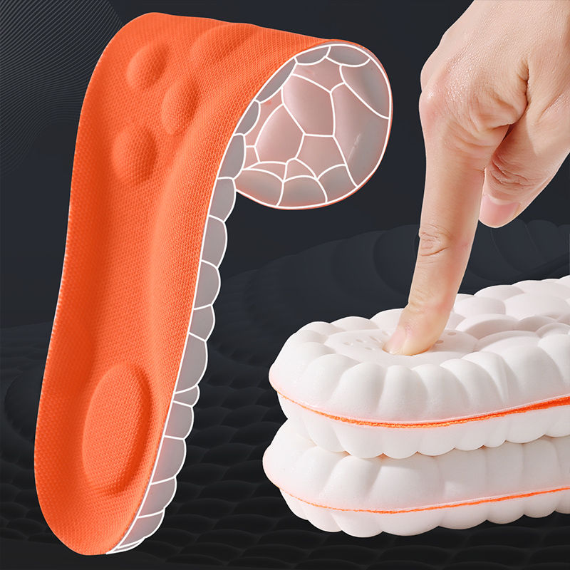 Latex Sport Insoles Soft High Elasticity Shoe Pads Orthotic Breathable Deodorant