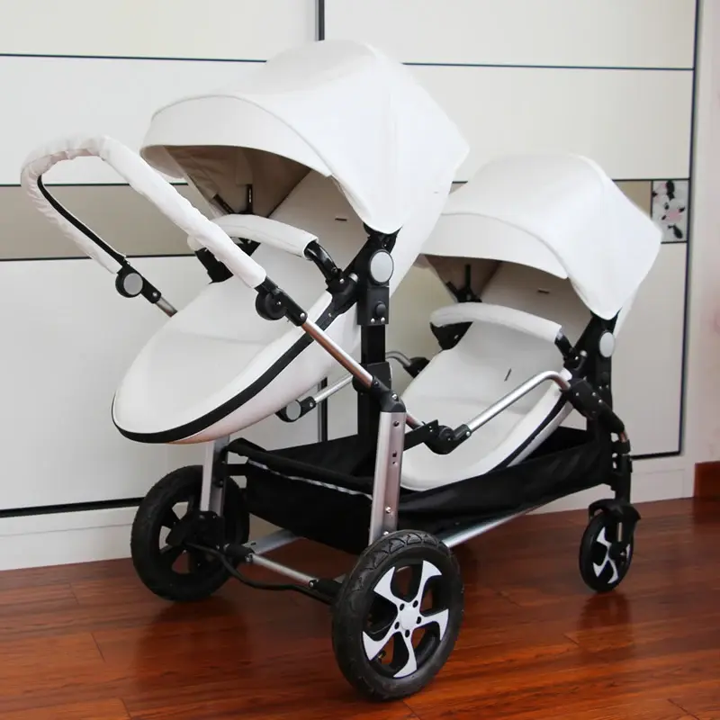 New Eggshell Twin Stroller Two-way Twin Stroller 2-in-1 Twin Children's Stroller