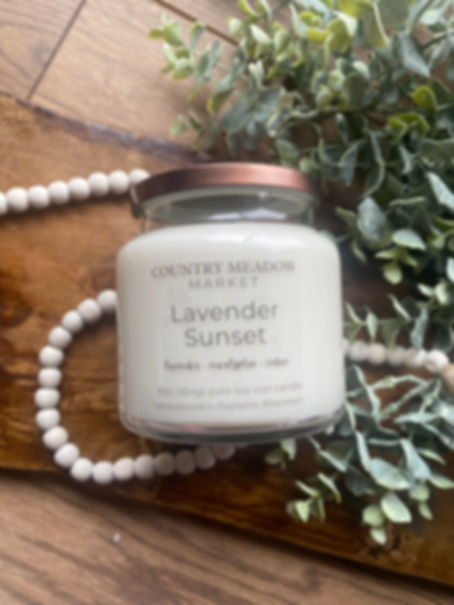 16oz Lavender Sunset Soy Wax Candle