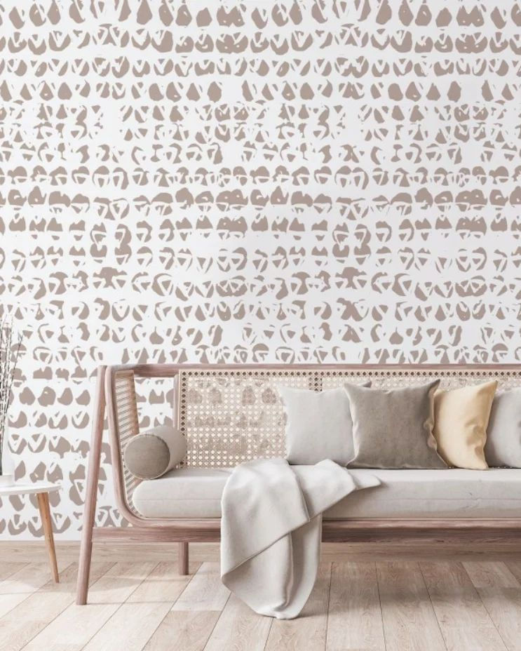 Thumbnail: Bohemian Abstract Shibori Art Wallpaper Mural