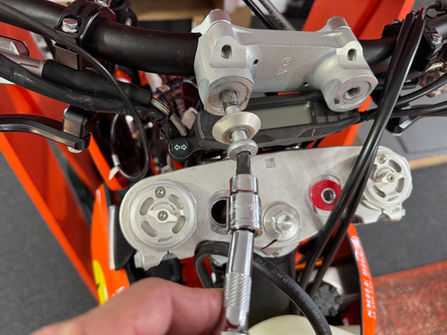 Dual Sport Motorcycle handlebar vibration dampers