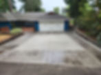 New concrete driveway installation in a residential setting - Vancouver, WA