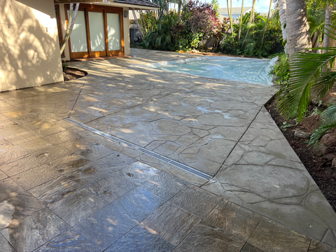Decorative stamped concrete - natural stone - slate look - Vancouver, Wa