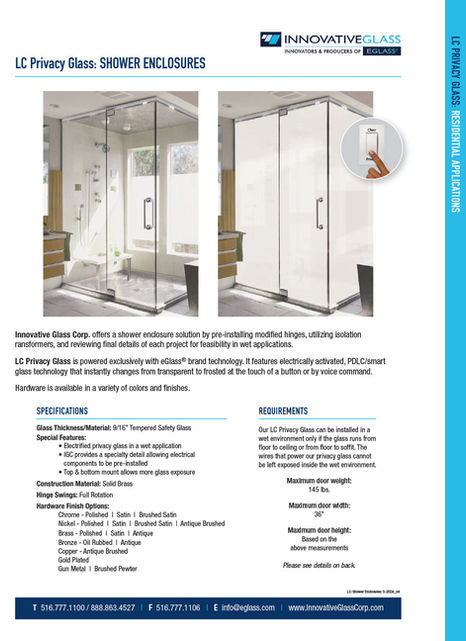 LC Privacy Glass Shower Enclosures document