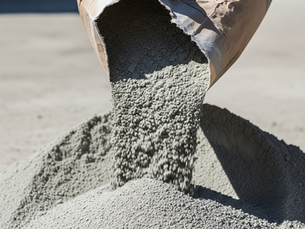A bag of Portland cement being poured by SMV Concrete of Vancouver Washington
