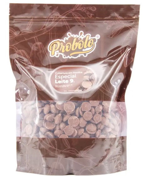 Cobertura de chocolate con leche especial 9% bolsa 1kg