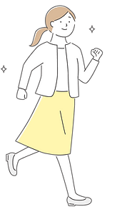 女子キラキラ小走り