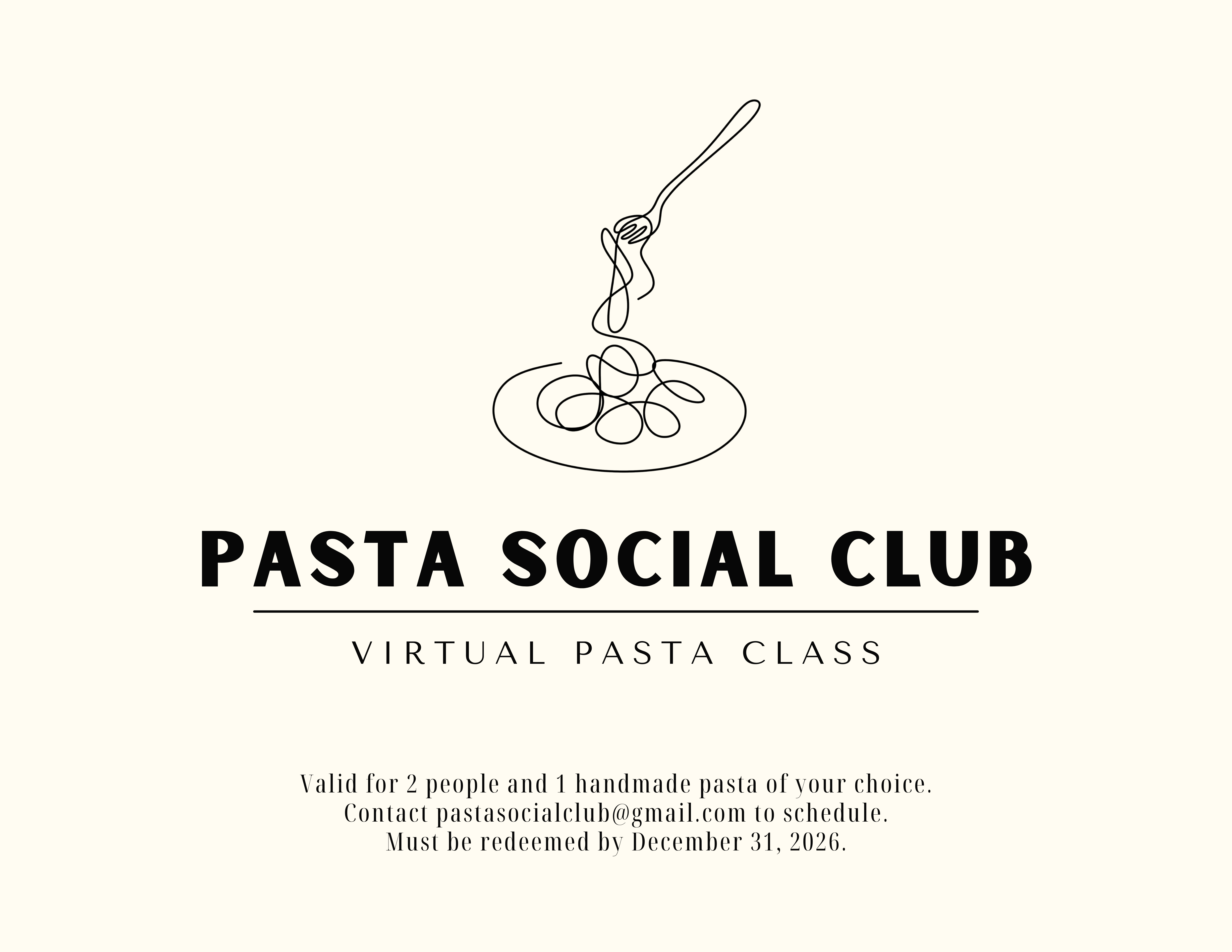 Private Virtual Pasta Class