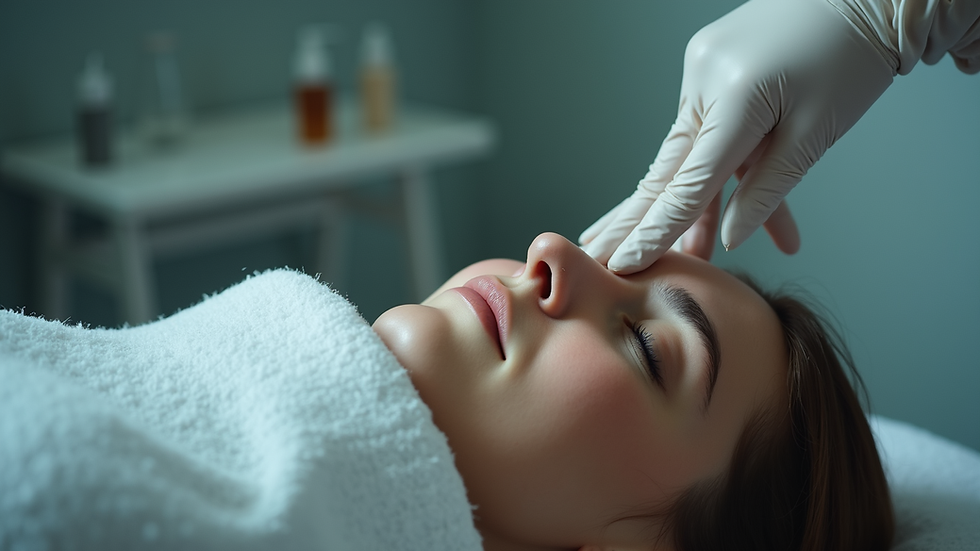 Vue rapprochée d’un praticien tapotant doucement sur un point d’acupuncture