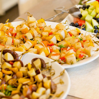 Roasted potato and veggie satay