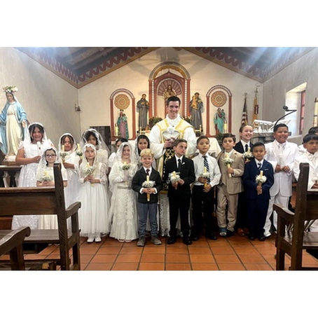 Children celebrating First Communion