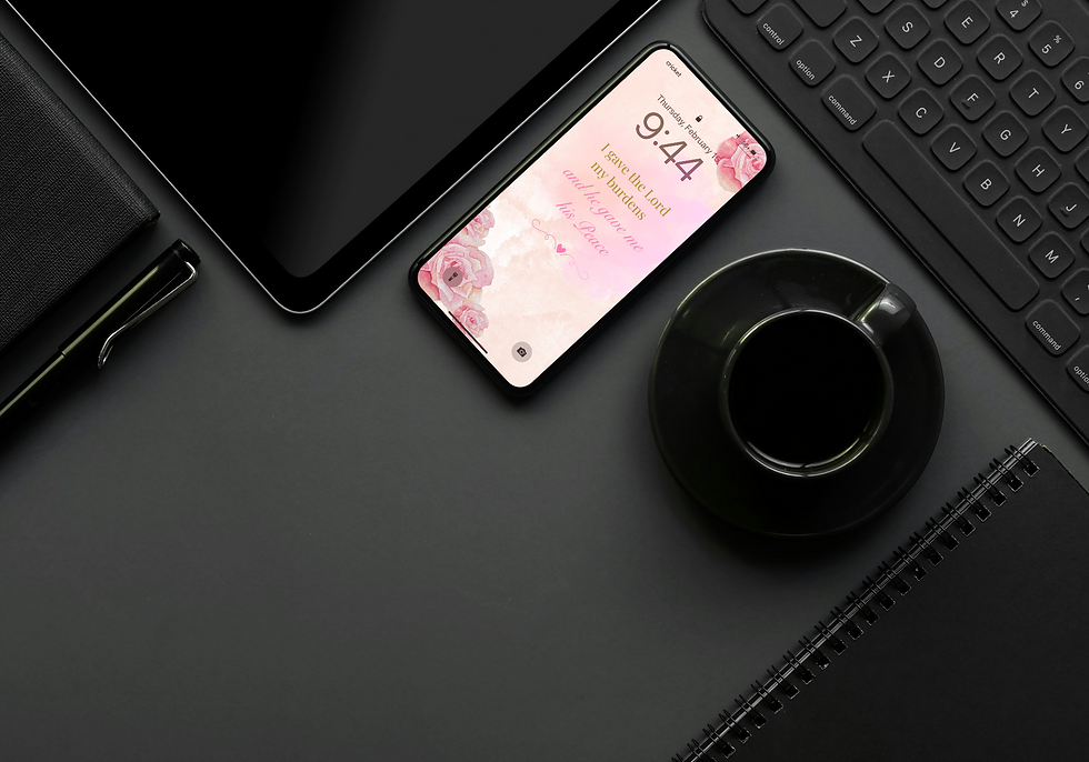 Thumbnail: Floral Christian Phone Wallpaper: Bible Verse (Digital Download)