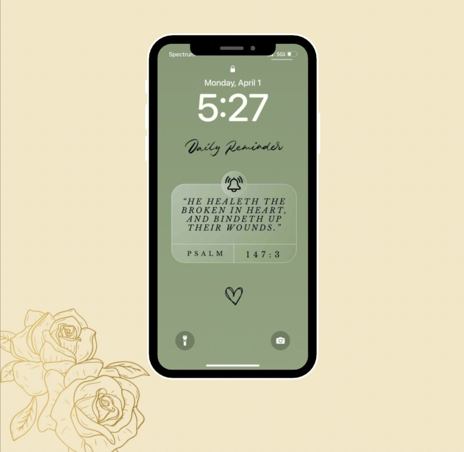 Psalm 147:3 phone wallpaper (Digital Download)