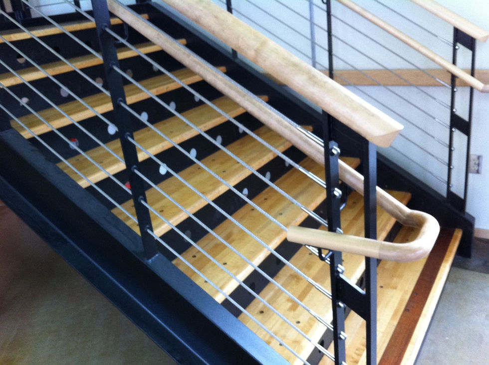 Wood Treads Double Stringer Stair