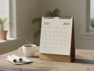 Torn calendar pages on a table representing the feeling of being behind in life