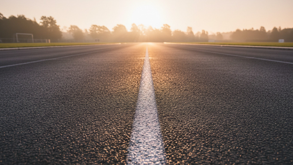 An empty running lane at dawn symbolizing moving at your own pace Rugged Human