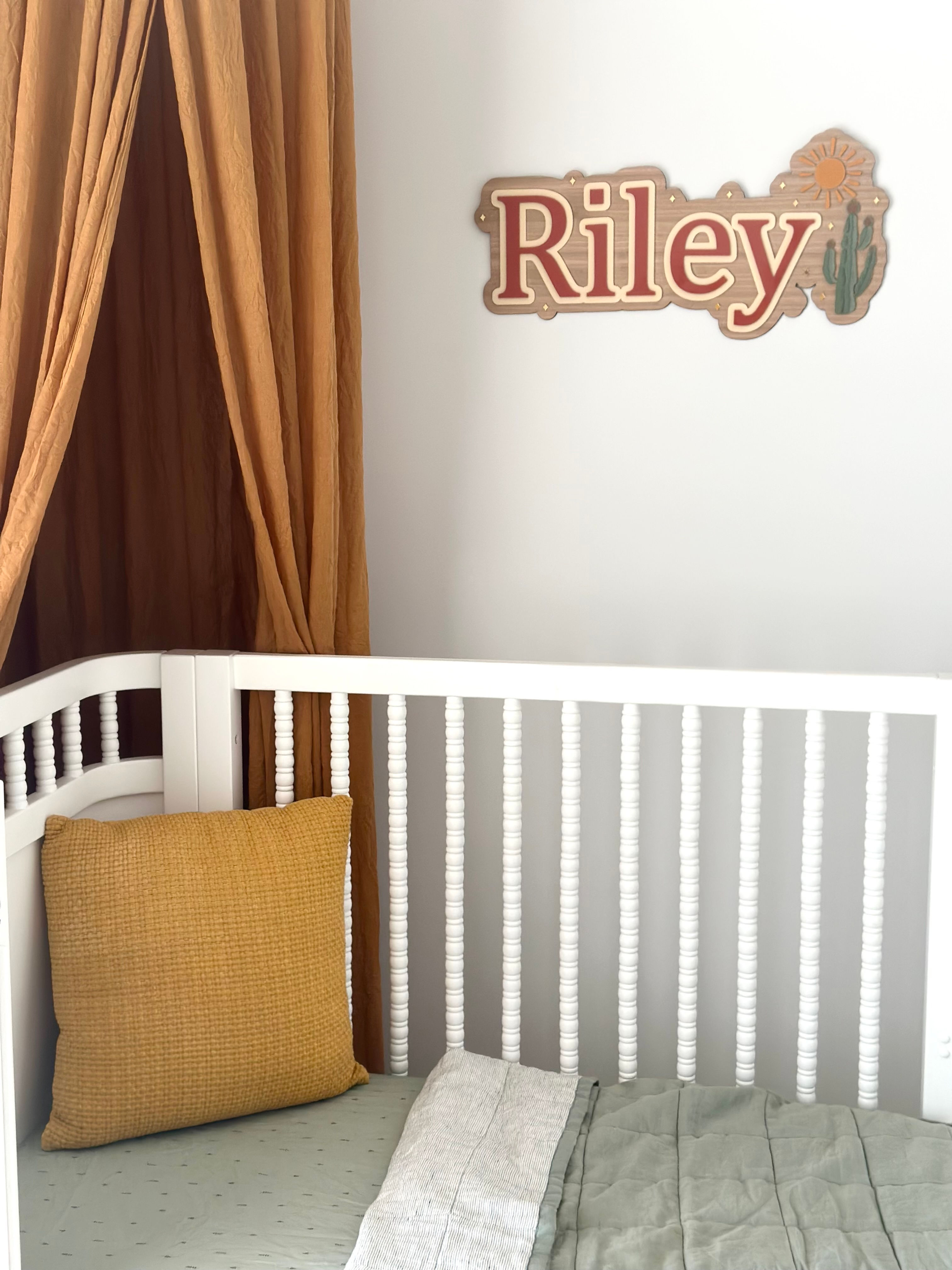 Name wall plaques - Triple Layer Cactus