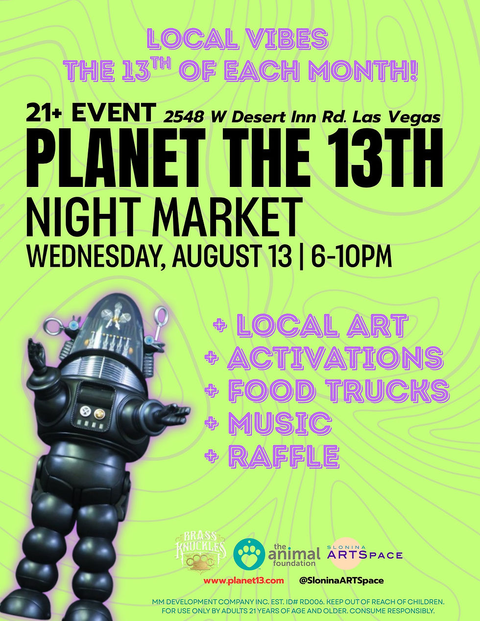 Slonina ARTSpace & Planet 13 Launch Planet the 13th Night Market Aug 13