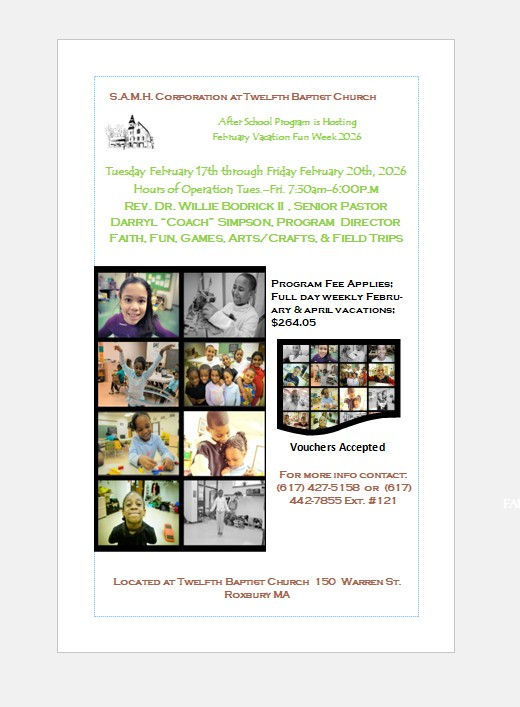 February Vacation Fun Week 2026