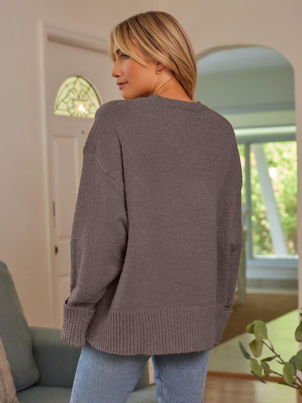 Thumbnail: LILLUSORY Oversized Sweater Womens 2025 Fall Fashion Outfits Pullover Long Tu...