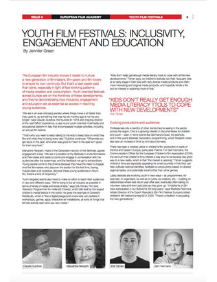 Report: Youth Film Festivals in Europe - Inclusivity, Engagement and Education (EFA)