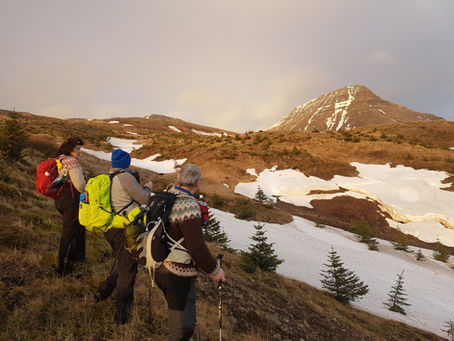 Litli og Stóri Sandhryggur, Nípa og Kollafjarðarárfoss í Esju.