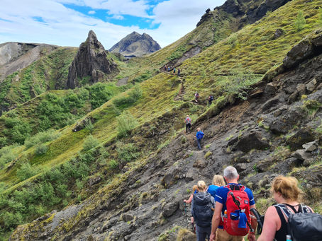 Rjúpnafell og Tindfjallahringur í Þórsmörk í einstöku landslagi og útsýni.
