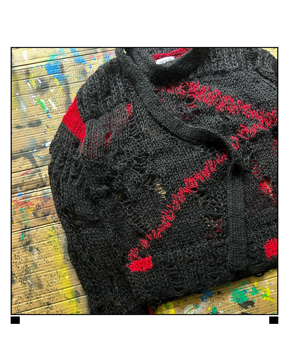 Thumbnail: u.m.s. bloodstream knit sweater + scarf