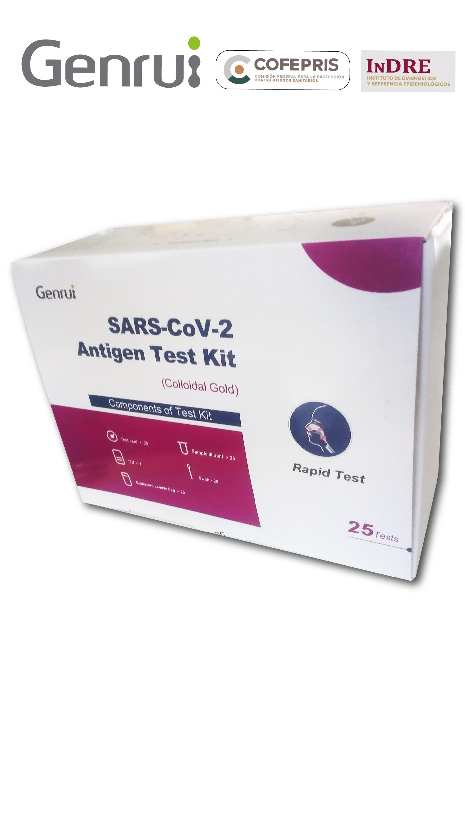 Genrui Antígeno 25 Pruebas