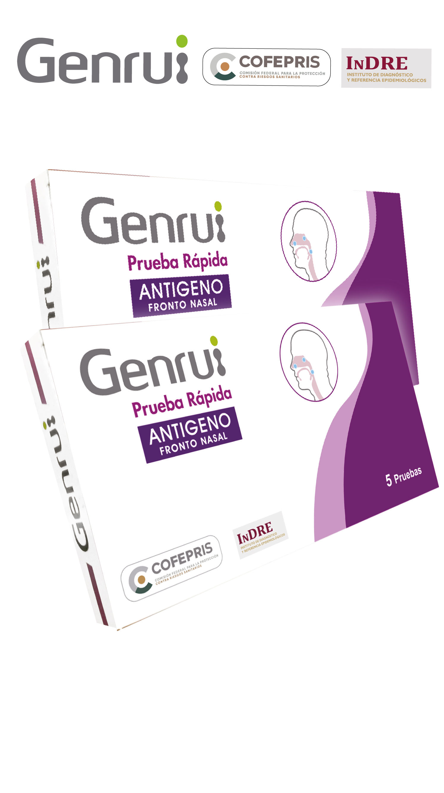 Genrui Antígeno 5 pruebas