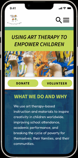 Gif of the high fidelity redesigned mobile prototype.