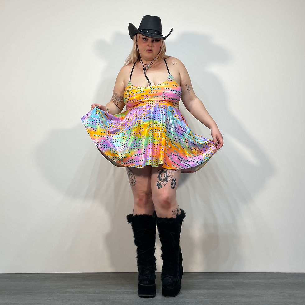 Thumbnail: Matrix Lace Up Adjustable Skater Dress