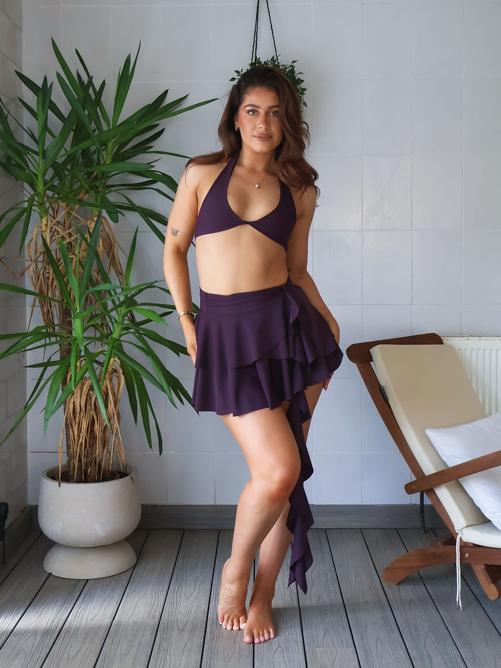 Thumbnail: Deep Cherry Flowy Skirt