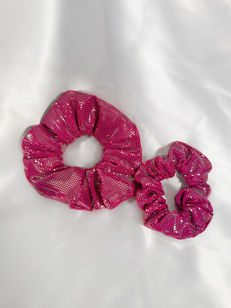 Thumbnail: Small Raspberry Shimmer Scrunchie