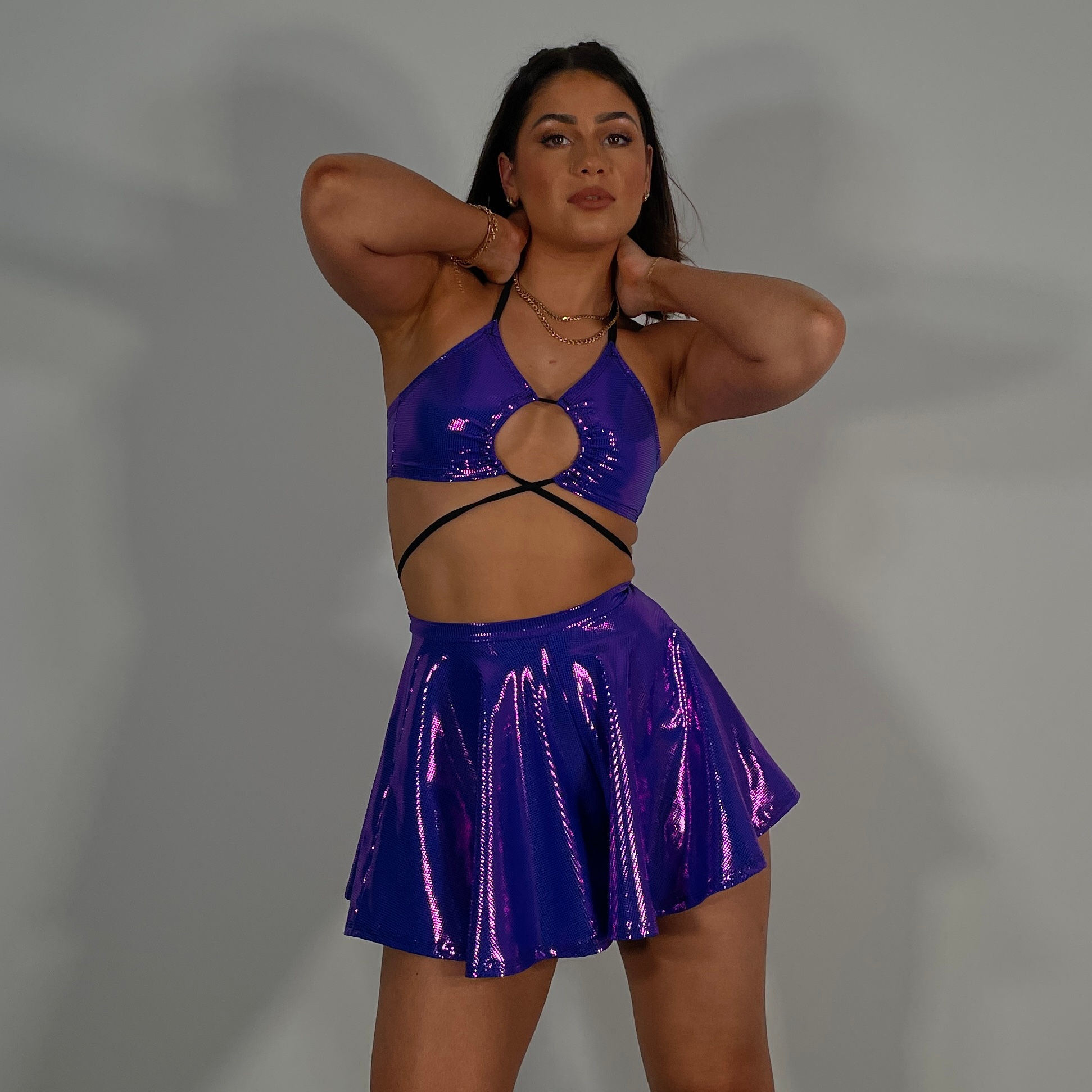 Twilight Shimmer Keyhole Top