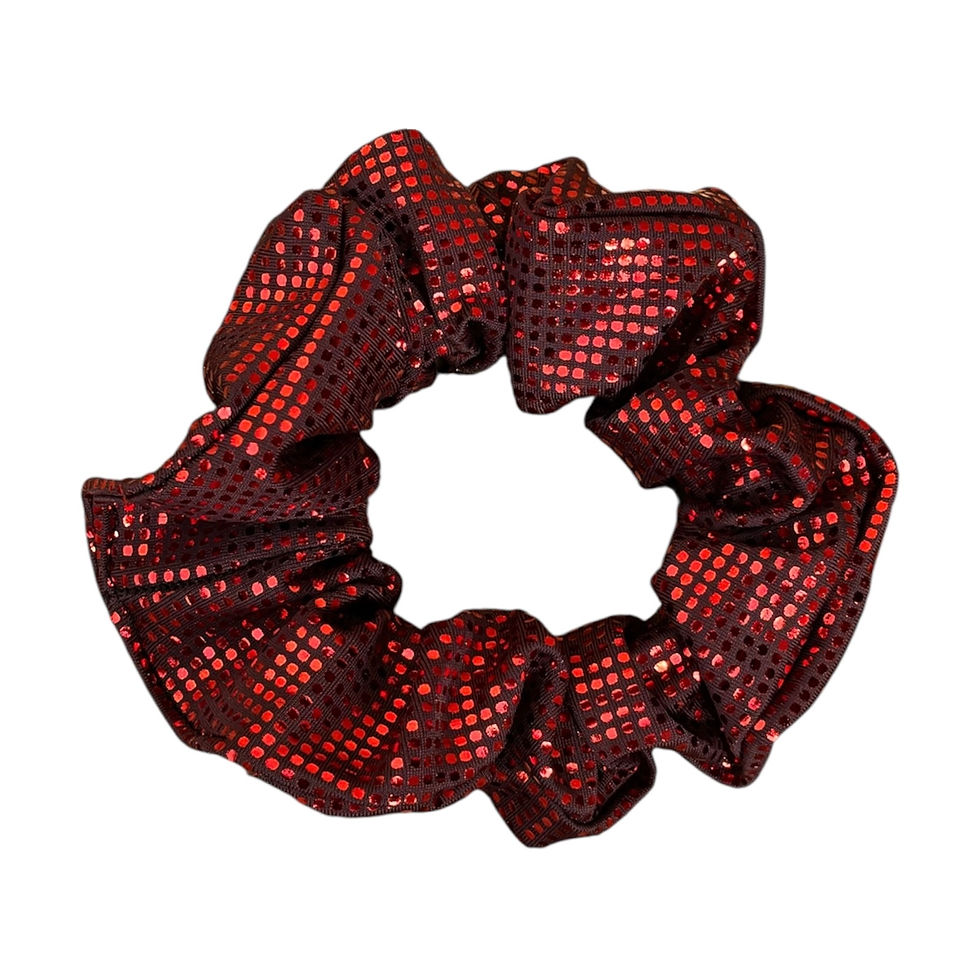 Small Red Shimmer Scrunchie