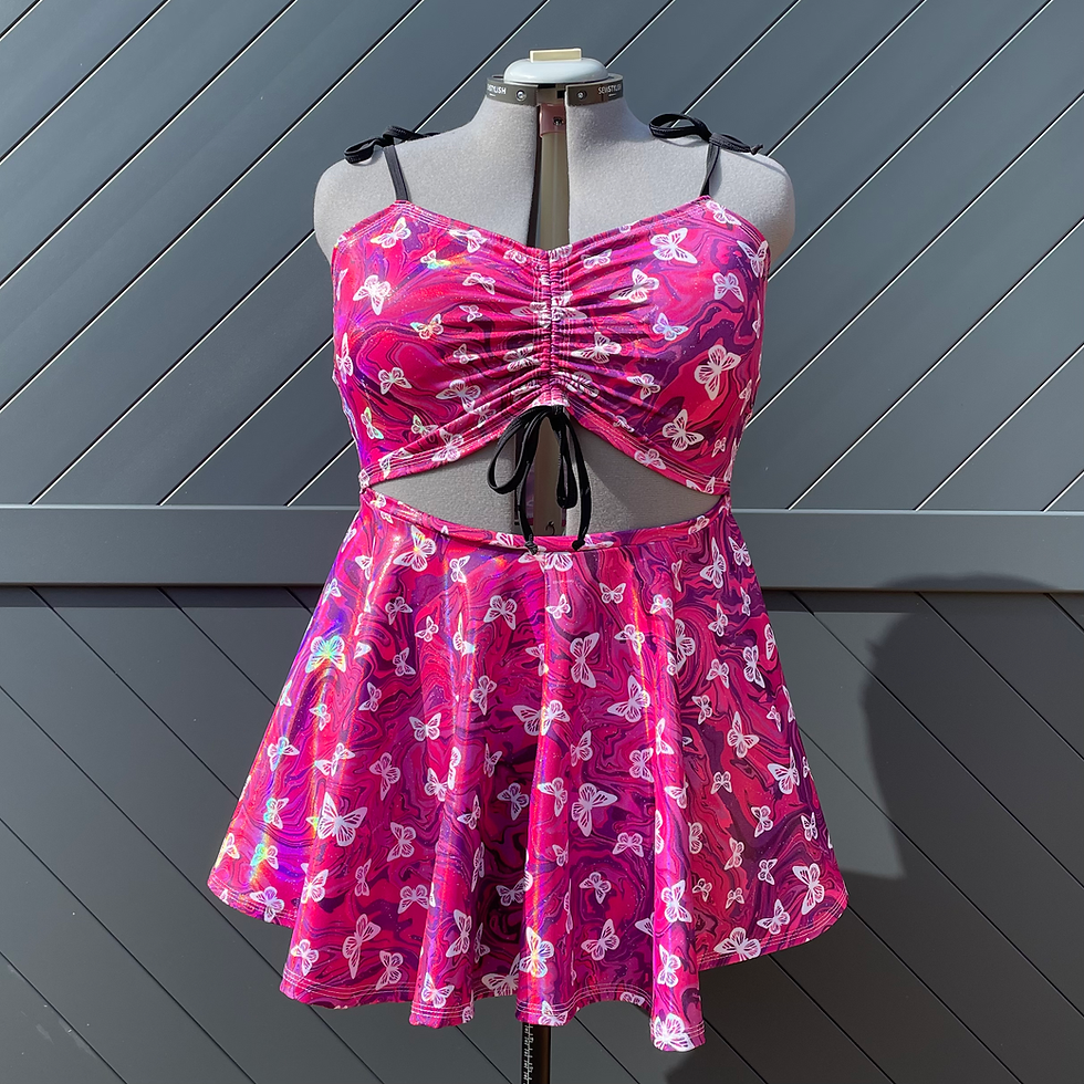 Thumbnail: Custom Ruched Front Floaty Playsuit (Fabric options available)