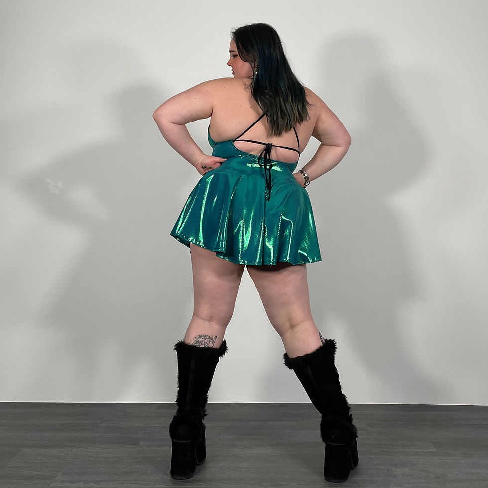 Thumbnail: Emerald Shimmer Floaty Playsuit