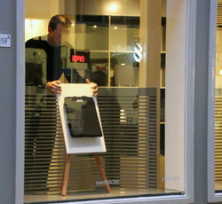 Sweater in a window