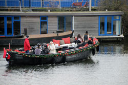Passing house boat
