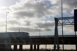 Tractor trailer and clouds Netherland