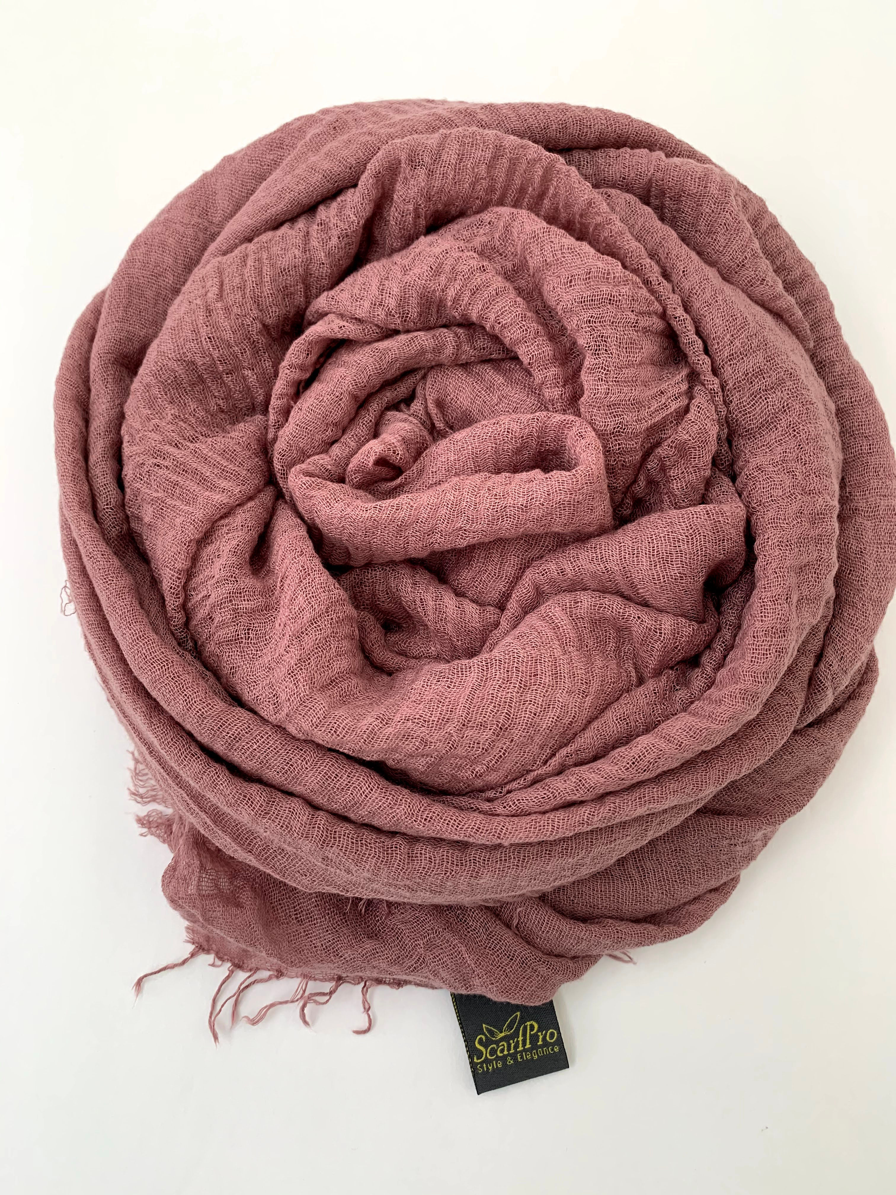ScarfPro Blush Crushed Cotton Scarf