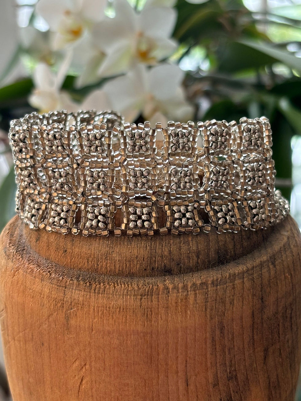 Wide Silver and Gold Mosaic