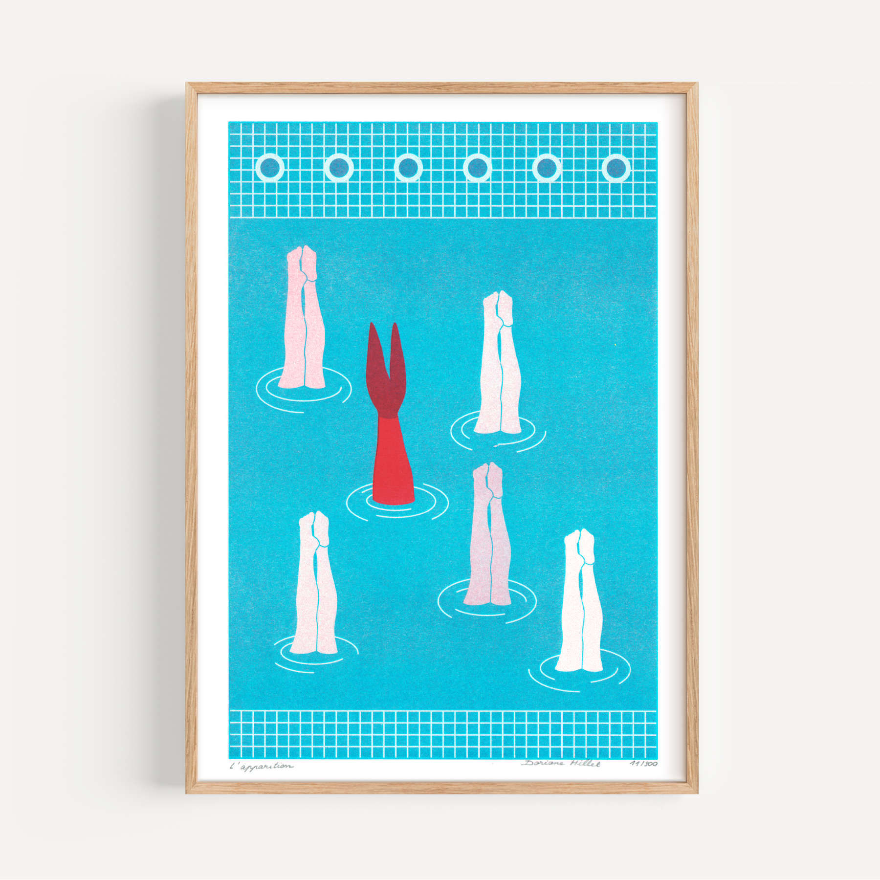 Art mural A4 natation synchronisée