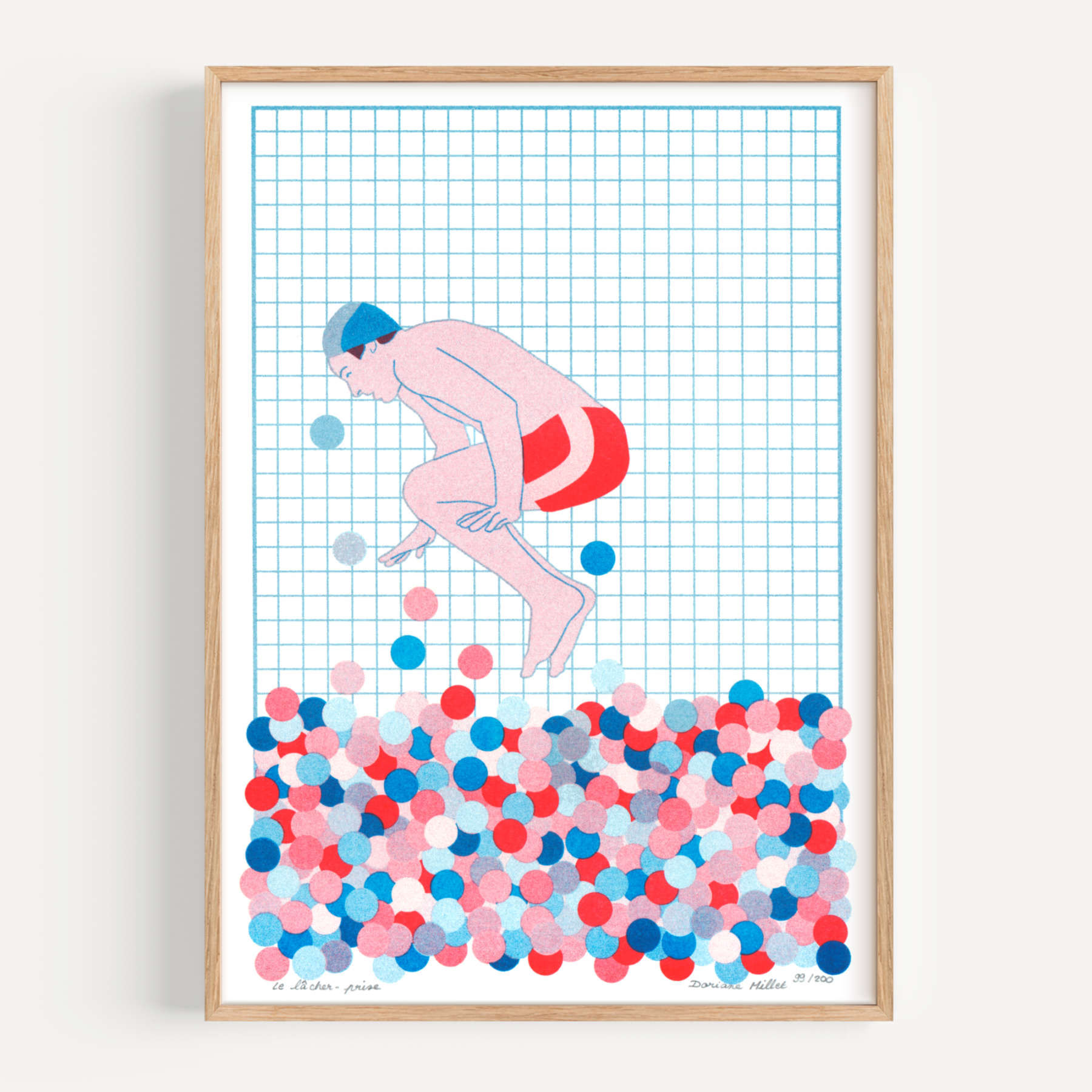 Art mural A4 piscine
