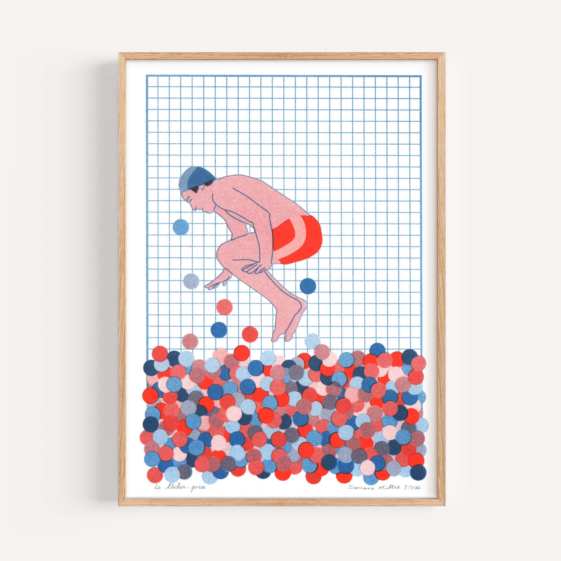 Art mural A4 piscine