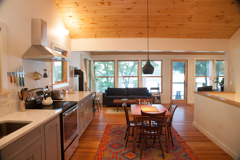 open kitchen and dining